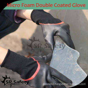 SRSAFETY 15 gauge Knitted Double Coated Nitrile safety working gloves